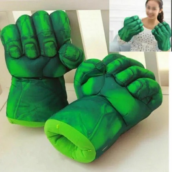 Toys Incredible Hulk Smash Hands Plush Punching Boxing Fists